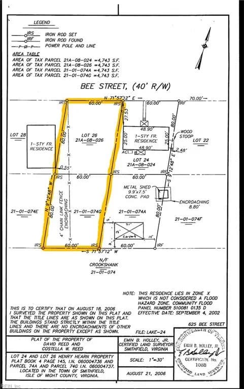 .22ac Bee ST, SMITHFIELD VA 23430 - Main photo